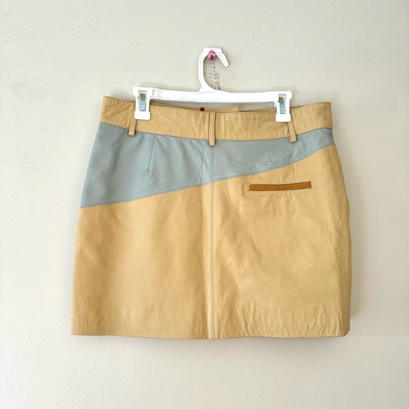 Zara SRPLS Patchwork Skirt Join Life Tanned Leather Large - NWT - Picture 8 of 11